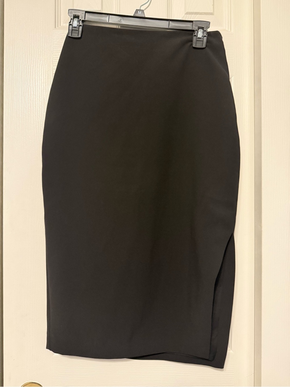 Express Black Pencil Skirt with Side Slit